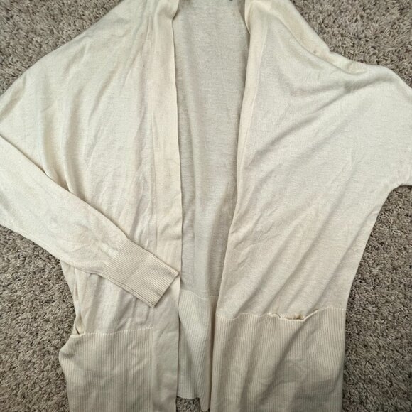 Vince SILK CASHMERE Yellow Women’s Open Sweater Long Sleeve Casual Size Small ** - Picture 1 of 15